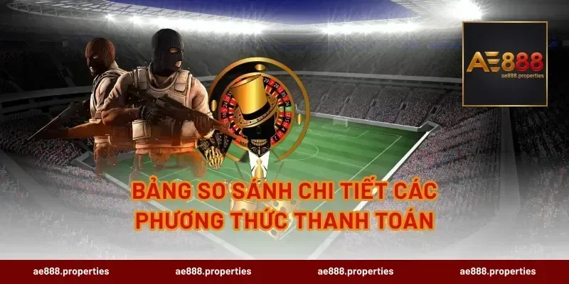 Bảng so sánh chi tiết các phương thức thanh toán